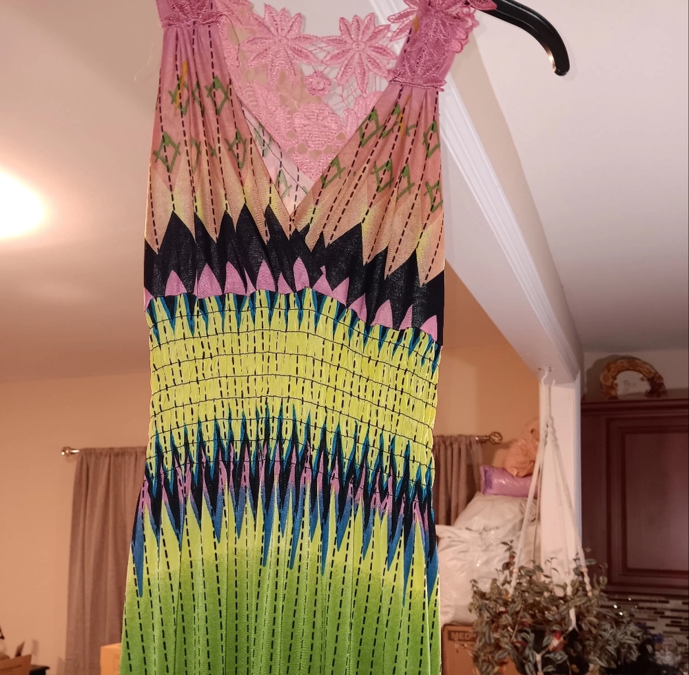Ace fashion dress long maxi summer dress size medium in great condition multicol